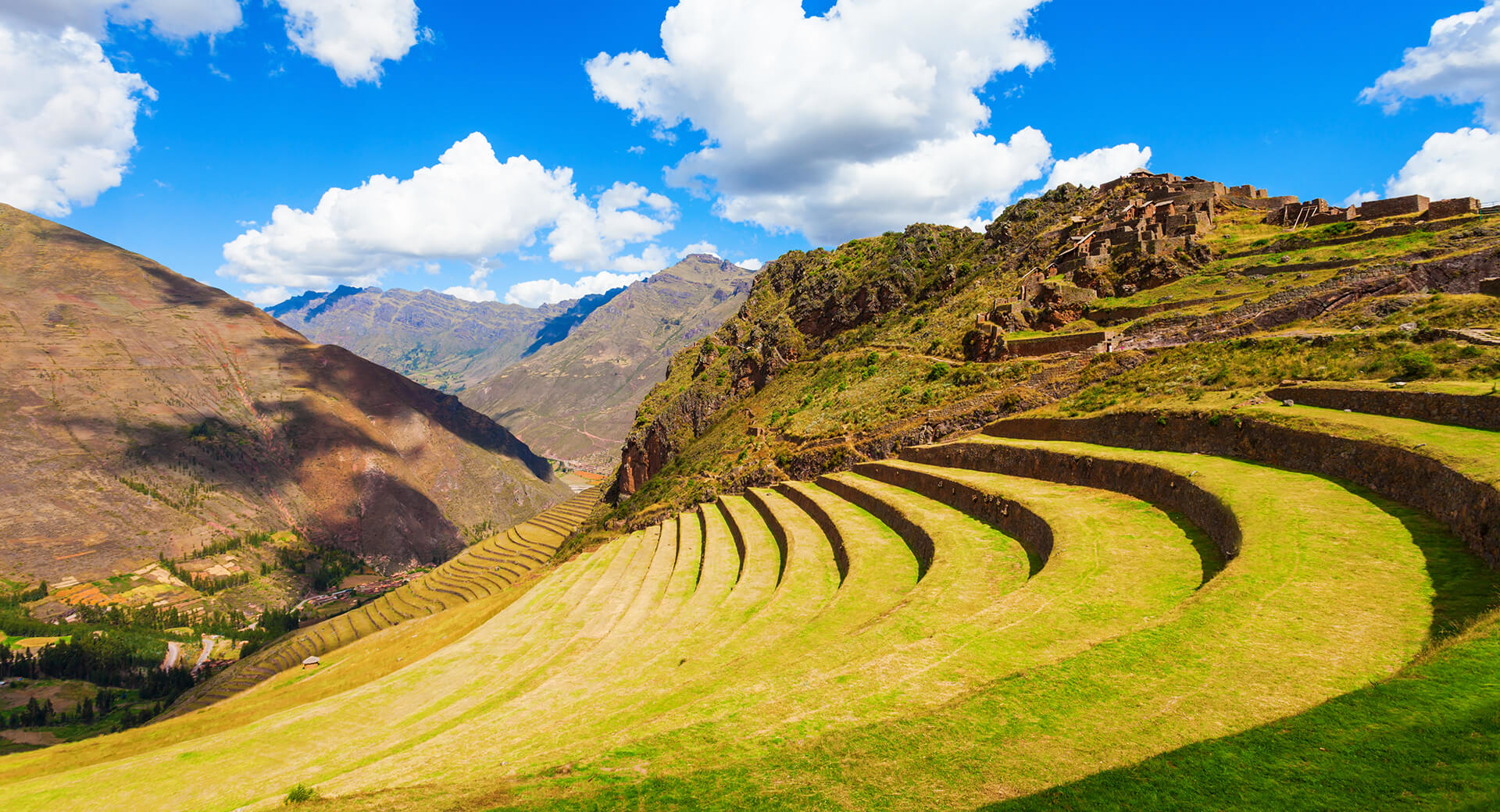 Pisac ruins in the Sacred Valley of the Incas
