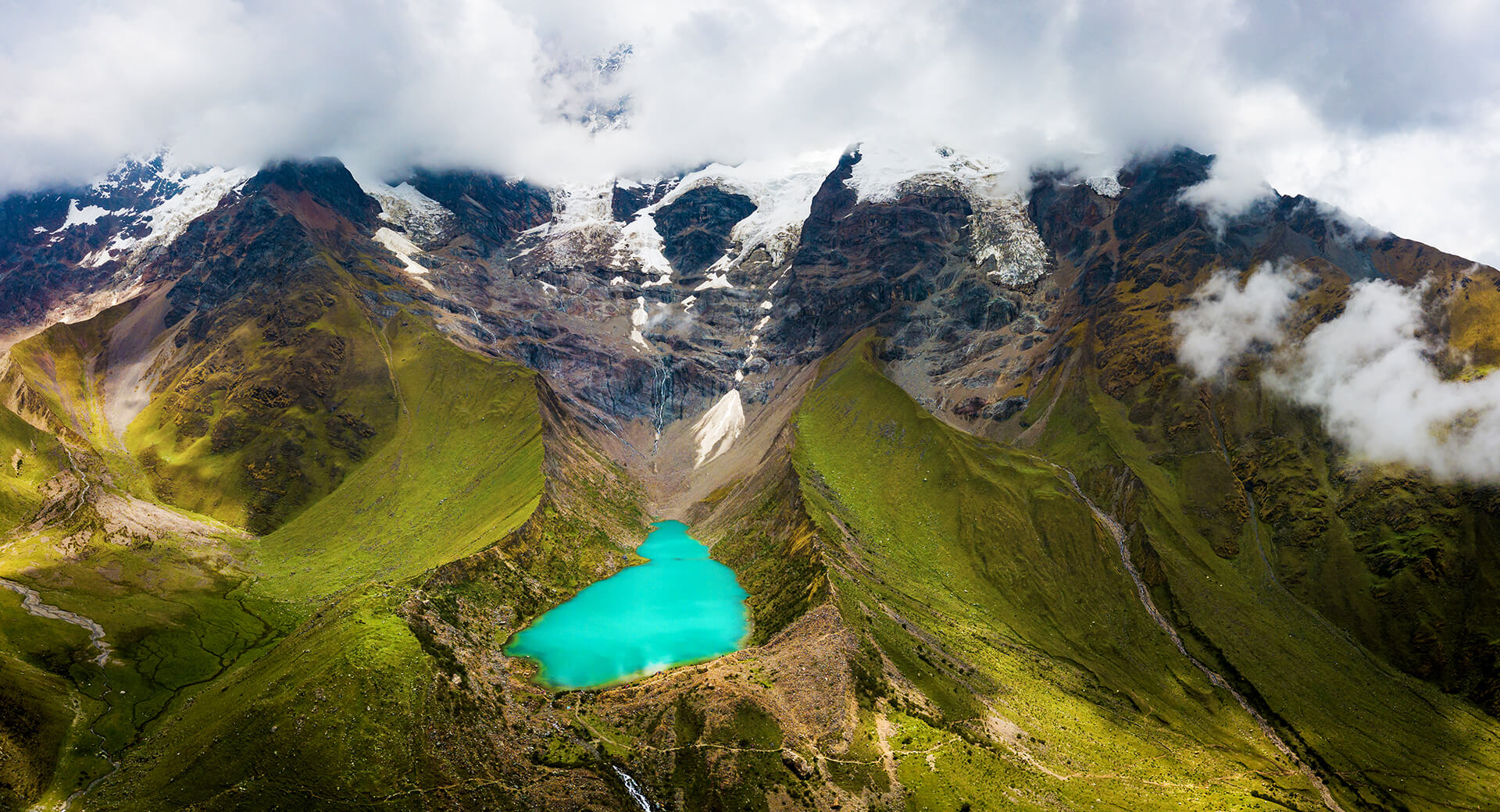 View of Humantay Lake and Salkantay Mountain